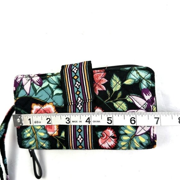 Vera Bradley Iconic Wallet Wristlet Combo Vines Floral Quilted Clutch New - Picture 9 of 10